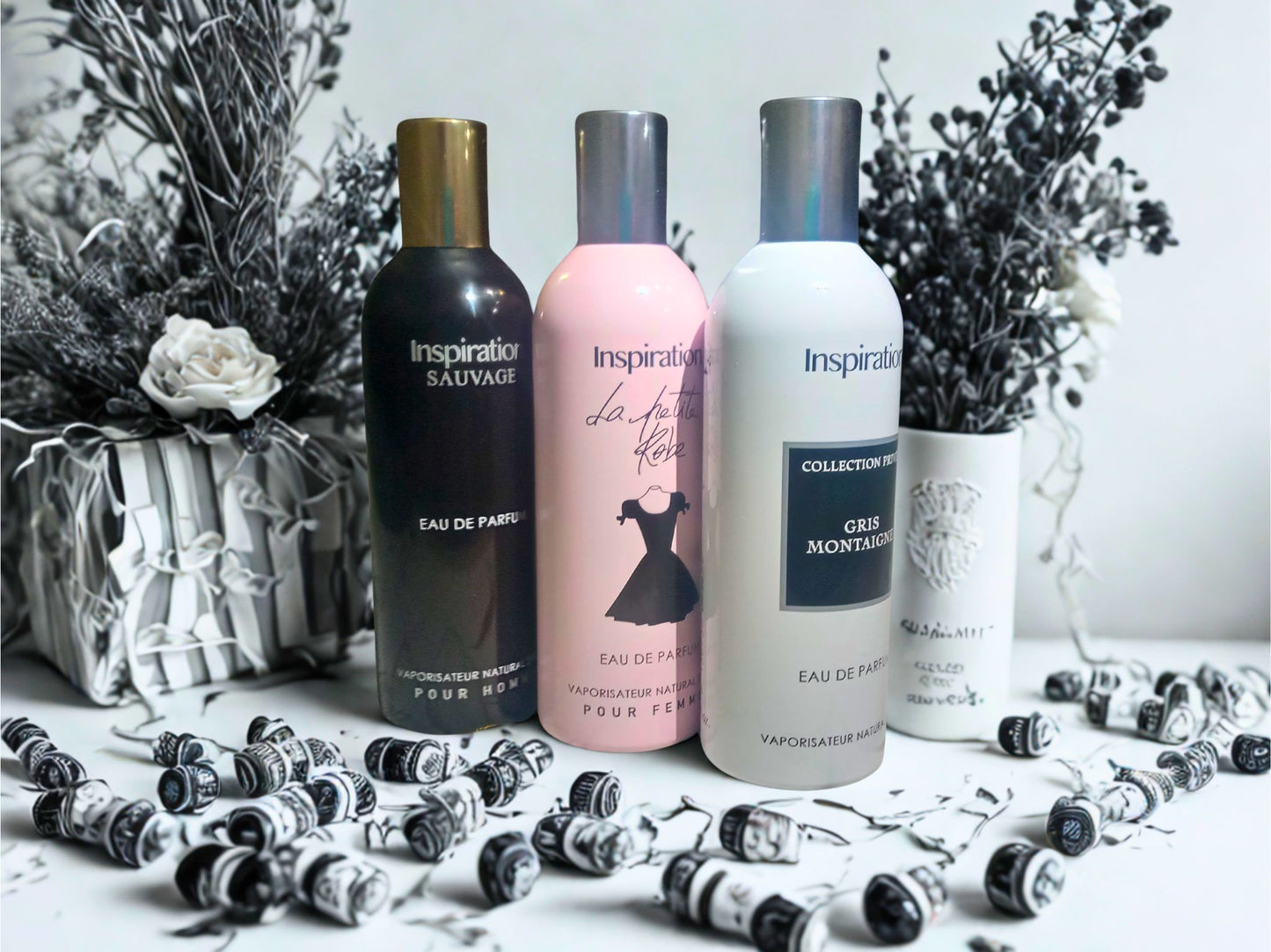 Pack 3 Parfums+ sac maquillage+ Pince girly