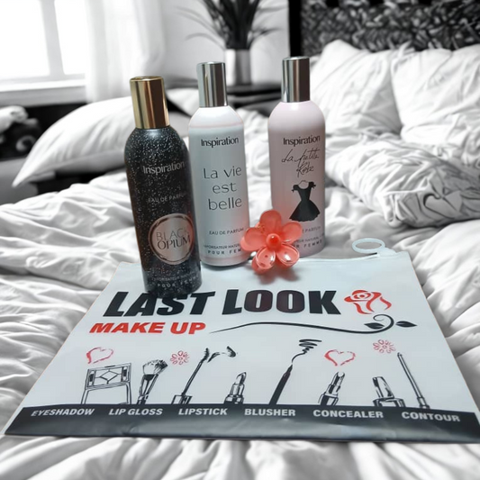Pack 3 Parfums+ sac maquillage+ Pince girly